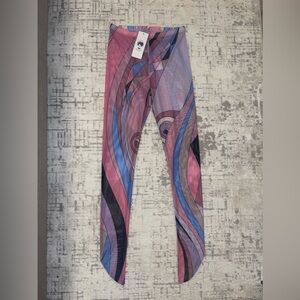 Mesh colorful footie leggings